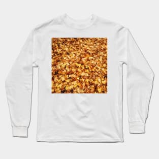 Gold yellow fall maple leaves Long Sleeve T-Shirt